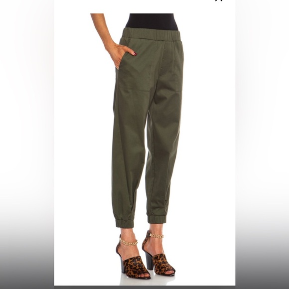 BAND OF OUTSIDERS Stretch Sateen Pant in Fatigue size 1 - Picture 2 of 11